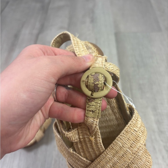 NWT FARM Rio Synthetic Raffia Zigzag Sandal in Natural Size 39 - Picture 3 of 6